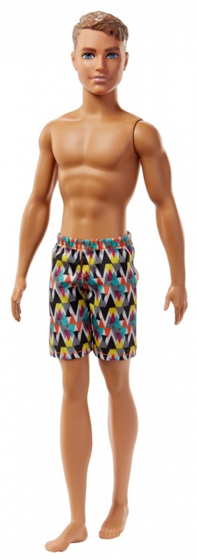 Mattel - Barbie Beach Ken Puppe mit karierten Shorts